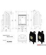 Kratki - Blanka 8 kW - ohnisko vyložené platňami Thermotte