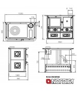 Sporák La Nordica - Rosa Reverse Liberty bordo 7,2 kW