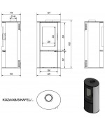 Krbové kachle Kratki -Koza AB S - čierne kachle