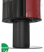 Krbové kachle Kratki - Koza AB S/N/O GLASS, Otočná - červené kachle