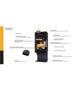 Island čierne Krbové kachle HS Flamingo 