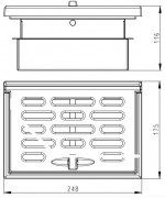 ZOSTAVA ROŠTU 01 pre krbové vložky HEAT s výsuvnými dvierkami