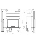 HEAT 2g L 66.50.01 - krbová vložka s výsuvnými dvierkami