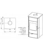Teplovodné krbové kachle Romotop - Espera 01 keramika