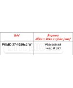 Nerezová komínová doska PKMO 27-1020x2 W