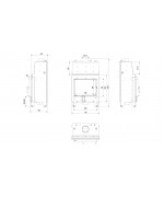 Teplovodná kozubová vložka Kratki - MBM 10 - gilotyna