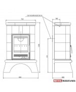 Teplovodné krbové kachle ABX - Britania K