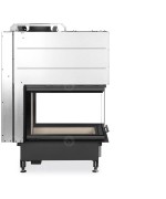 HEAT U 3g L 50.52.70.21 - teplovzdušná trojstranná krbová vložka s výsuvnými dvierkami a s deleným sklom