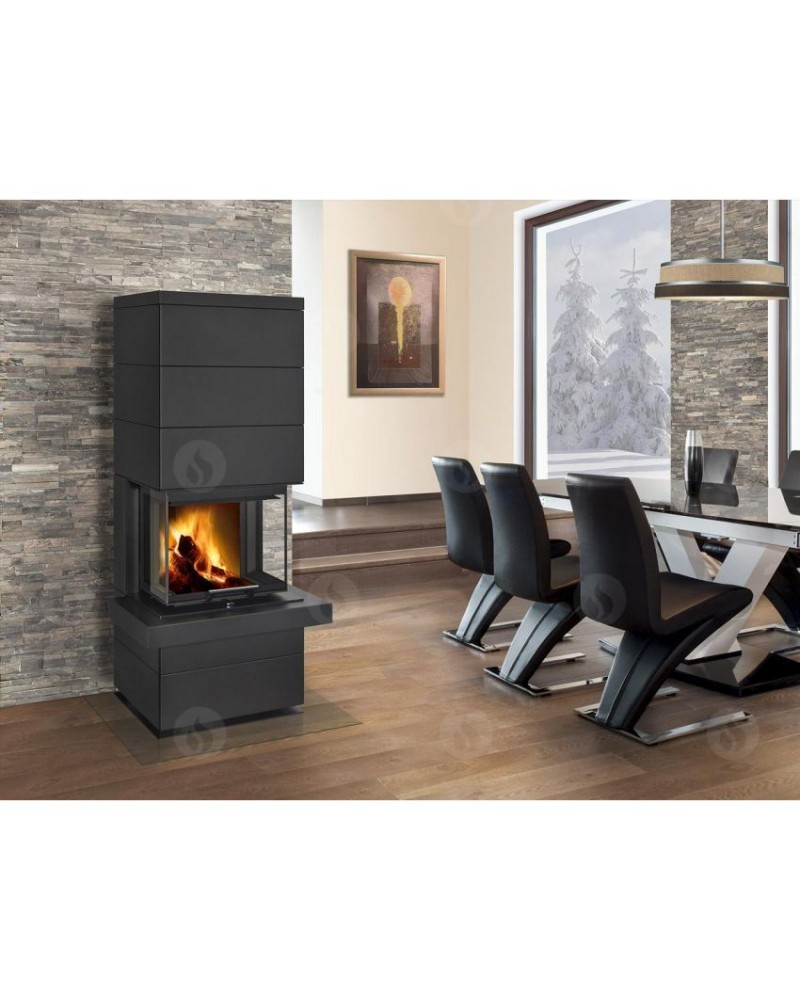ROMOTOP CARA CS 03 plech - designový akumulačný krb s výsuvnými dvierkami