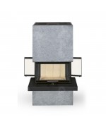 ROMOTOP CARA C 02 mastenec - designový akumulačný krb s výsuvnými dvierkami