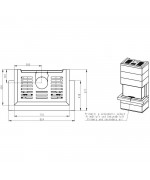 ROMOTOP CARA C 02 mastenec - designový akumulačný krb s výsuvnými dvierkami