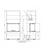 ROMOTOP CARA C 02 mastenec - designový akumulačný krb s výsuvnými dvierkami