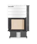 Romotop IMPRESSION L 2g L 71.60.34.21 - rohová krbová vložka s výsuvnými dvierkami a s deleným sklom