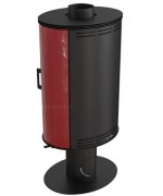 Krbové kachle Kratki - Koza AB S/N/O GLASS, Otočná - červené kachle