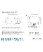 Twin 8 N Aquatic II - BeF home Teplovodná kozubová vložka 