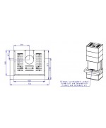 ROMOTOP CARA CS 03 plech - designový akumulačný krb s výsuvnými dvierkami