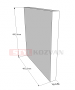 Šamotová platňa 400x400x40