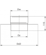 Päta nadstavca ø120 mm nerez