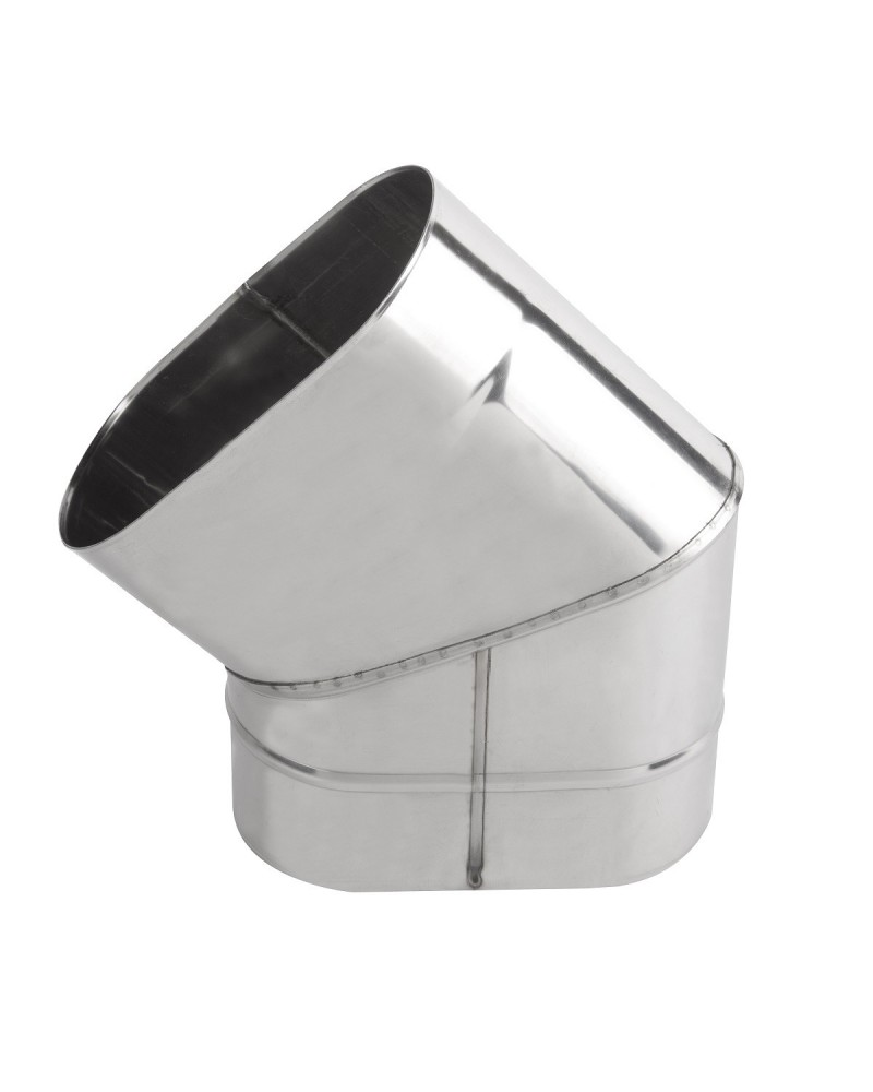 Koleno ovál 120/220 mm - 45° krátky bok