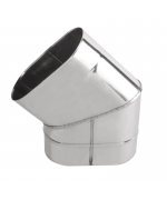 Koleno ovál 120/220 mm - 45° krátky bok