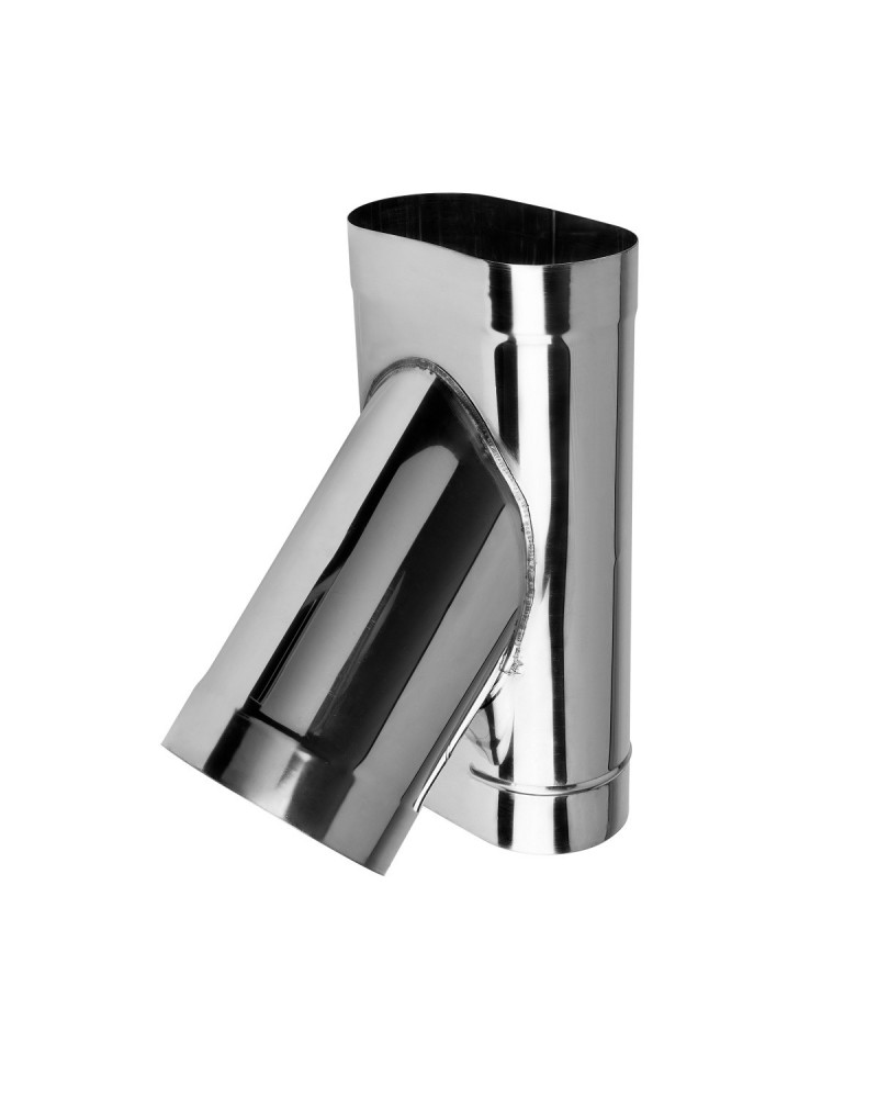 Sopúch ovál 120/240 mm - 45° nerez