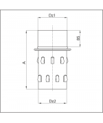 Prechod do šamotu ø200 mm nerez