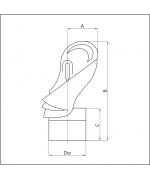 Komínová hlavica s ložiskom ø180 mm nerez