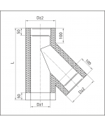 Sopúch ø160 mm nerez - 45°