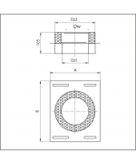 Podpera prechodu ø120 mm nerez