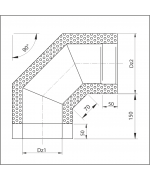 Koleno ø120 mm nerez - 90°