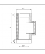 Dvierkový diel ø130 mm nerez s dvierkami 140x210