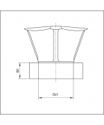 Ukončenie s meidingerovou hlavou ø160 mm nerez