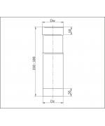 Rúra teleskopická ø160 mm nerez