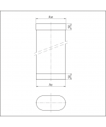 Rúra ovál 120/240 mm nerez - 250 mm