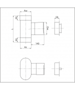 Dvierkový diel ovál 120/220 mm okrúhly s dvierkami