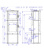 ROMOTOP LUGO N 01 BF keramika - krbové kachle s rúrou