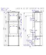ROMOTOP LUGO N 02 BF kameň - krbové kachle s rúrou