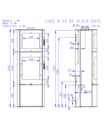 ROMOTOP LUGO N 03 BF plech - krbové kachle s rúrou