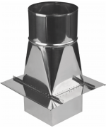 Prechod s redukciou štvorec ø160 mm nerez