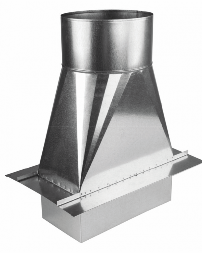 Prechod s redukciou obdlžník ø250 mm nerez