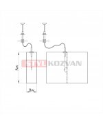 Klapka s lankom kanal 150x50