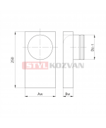 Prechod kanál / ø 100 90° kanál 150x50