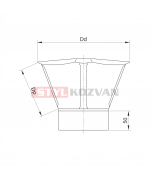 Strieška ø150 mm nerez