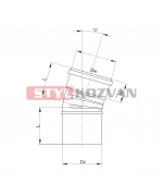 Koleno 15° ø60 mm nerez kondenz