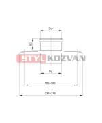 Komínová doska ø60 mm nerez kondenz