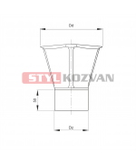 Strieška ø60 mm nerez kondenz