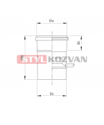 Rúra s odtokom kondenzu ø60 mm nerez kondenz