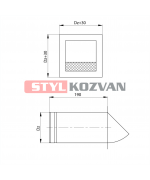 Vyústka na stenu biela ø 100 mm