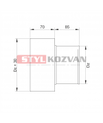 Nerezový komínový prechod vonkajší DN200