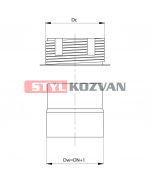 Komínový prechod DN120/DC200